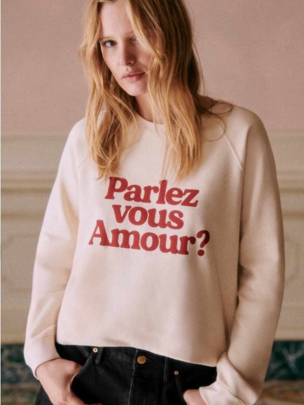Sézane PARLEZ VOUS AMOUR SWEAT-SHIRT
